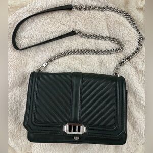 Elegant Black Quilted Chain Shoulder Bag